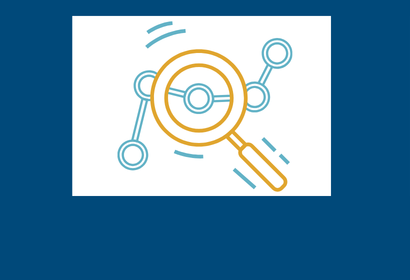 A magnifying glass over a floating graph to represent enhanced power