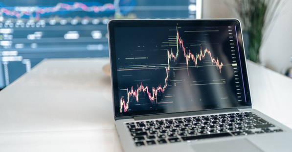 Computer screen showing a line graph of data over time