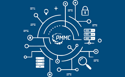 the pmmc logo surrounded by icons to represent analytics and reporting