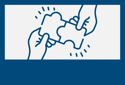 icon of 2 puzzle pieces fitting perfectly together