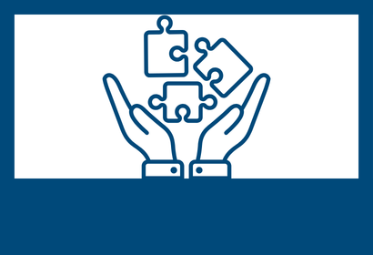 icon of 2 hands juggling puzzle pieces