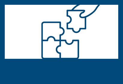 icon showing a puzzle piece being added to complete a puzzle