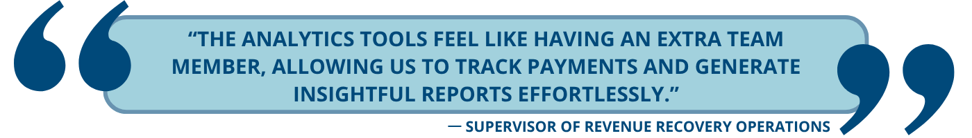 “The analytics tools feel like having an extra team member, allowing us to track payments and generate insightful reports effortlessly.”