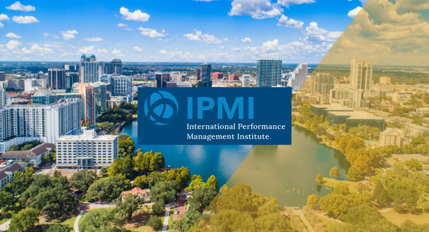 IPMI logo over the orlando florida skyline for the Healthcare FInancial Institute 2026 event