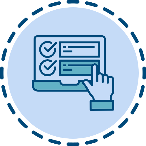 A hand hovering over a selection on a computer screen