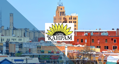 KAHPAM logo overlaying an image of the Salina Kansas Skyline