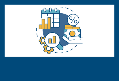circular icon of analytics symbols to represent accurate modeling
