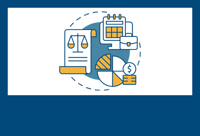 circular icon with symbols to represent staying competitive