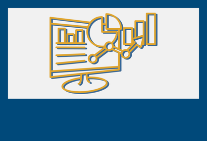 Icons with data coming out of a computer screen to represent intelligent automation