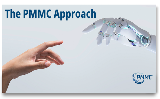 A human and a robot hand reaching towards each other