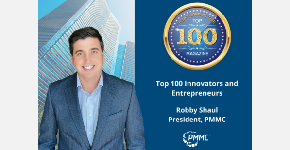 Robby Shaul's headshot and the emblem for the Top 100 Magazine. Top 100 innovators and entrepreneurs