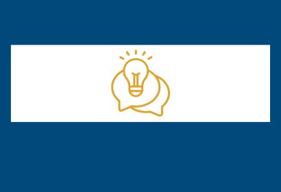 Icon of chat bubbles and a lightbulb