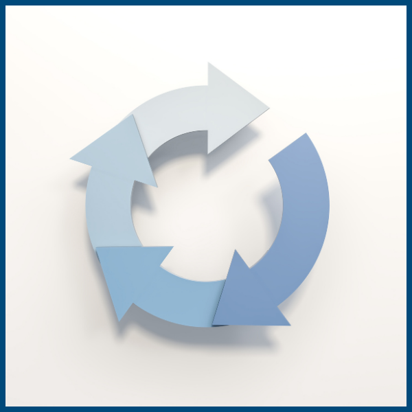 Flywheel of arrows that is not fully connected