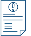 Icon of a paper with an exclamation point at the top