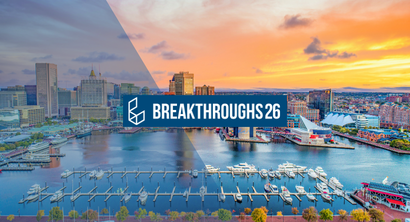 National Harbor MD skyline with Premier Breakthroughs 2026 logo overlay